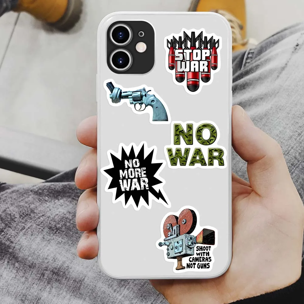 Anti War Stickers Stop War Peace Love Dove Hippie DIY LOGO Sketch Gift Phone Laptop Scrapbooking Waterproof Stickers