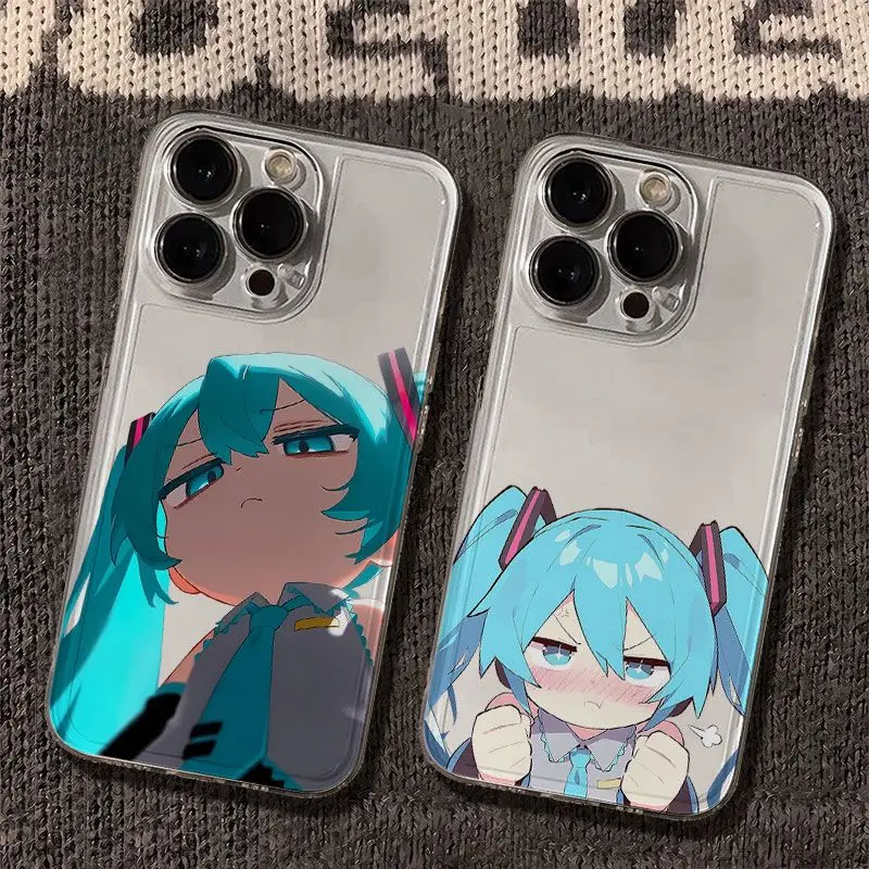 アニメ初音ミクtpu製携帯電話ケース-apple-17対応-透明iphone14保護ケース-15-16-14-13-plus-promax-ギフト