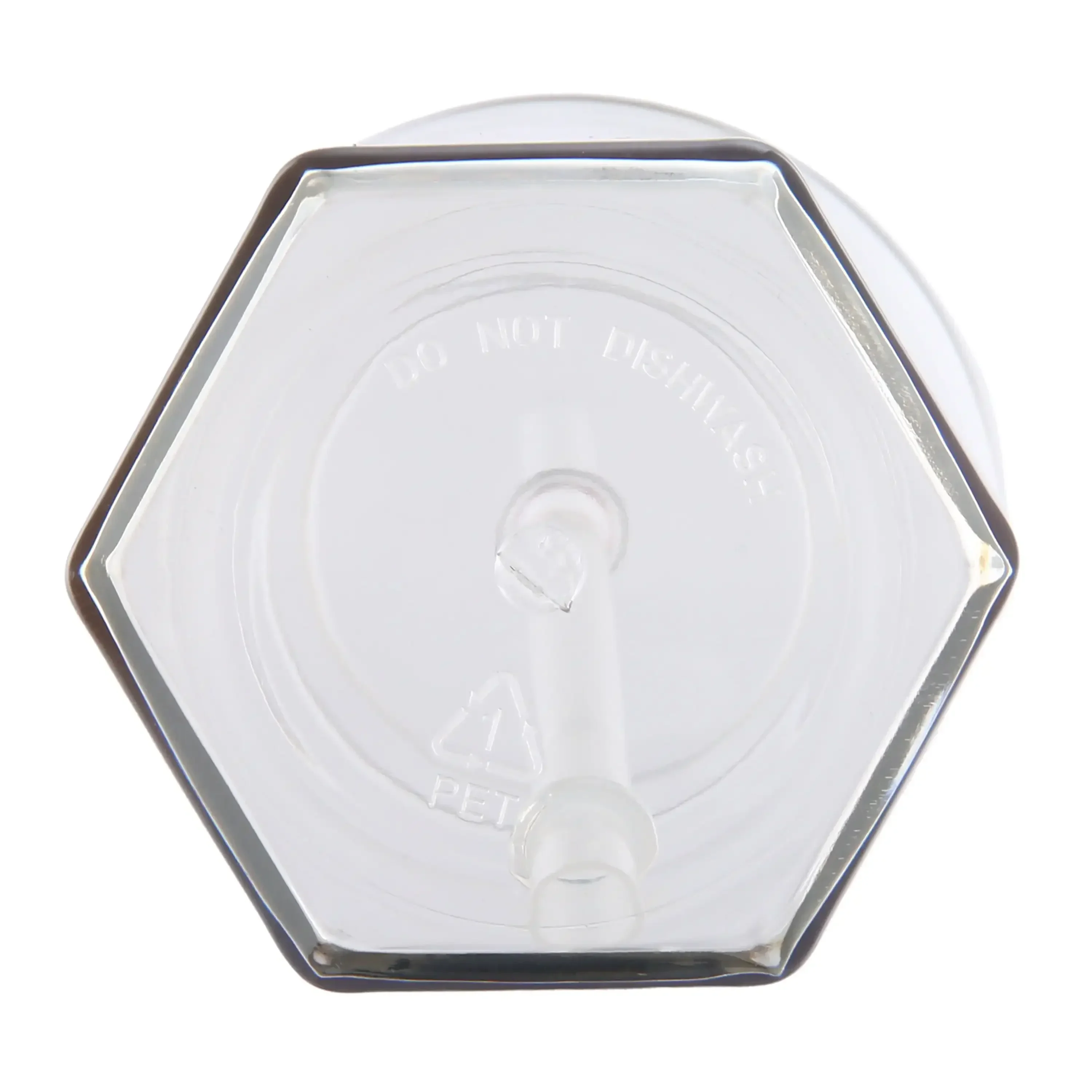 بهلوان بلاستيكي سعة 20 أونصة مع غطاء علوي لولبي وقش، شفاف