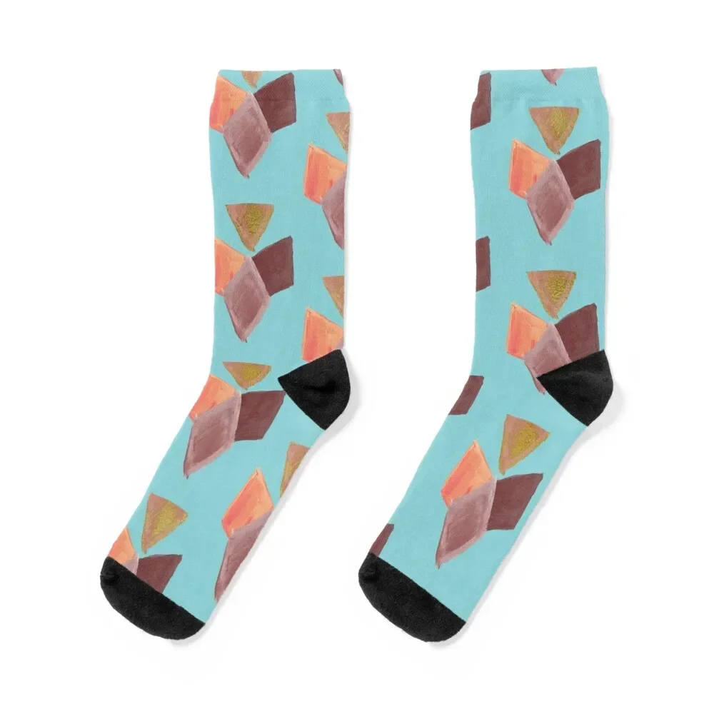 Retro Geometric Socks kawaii sports stockings colored Socks Girl Men's