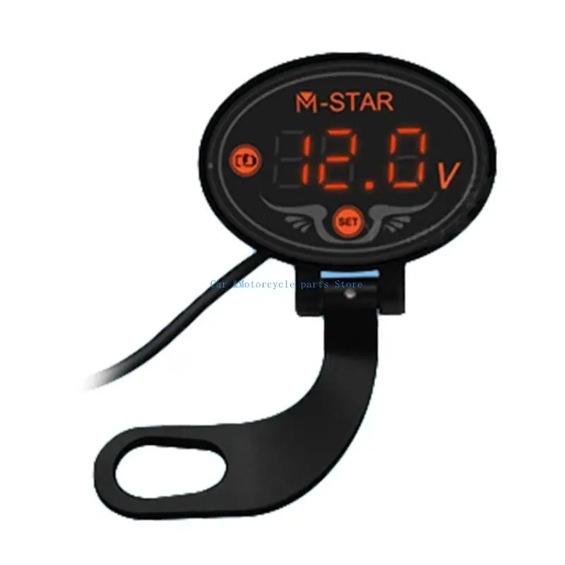 

Y9UC 9-24V Voltmeter LED Display Meter Motorcycle Digital Panel M