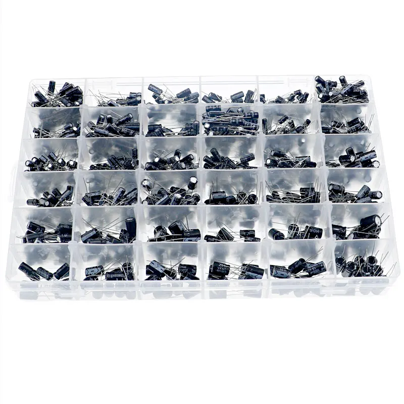 1000pcs 36Value 16V 25V 35V 50V 0.1uf 4.7uf 10uf 22uf 33uf 47uf 100uf 220uf 330uf 1000uf Electrolytic Capacitor Mixed Box kit