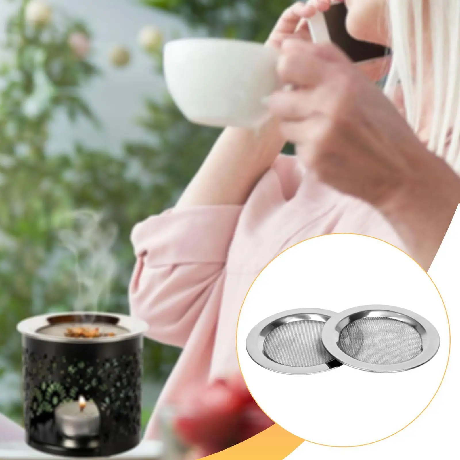 Reusable Incense Burner Filter Screen 4 Inch Round Sieve Plate for Stick Holder Ash Protection