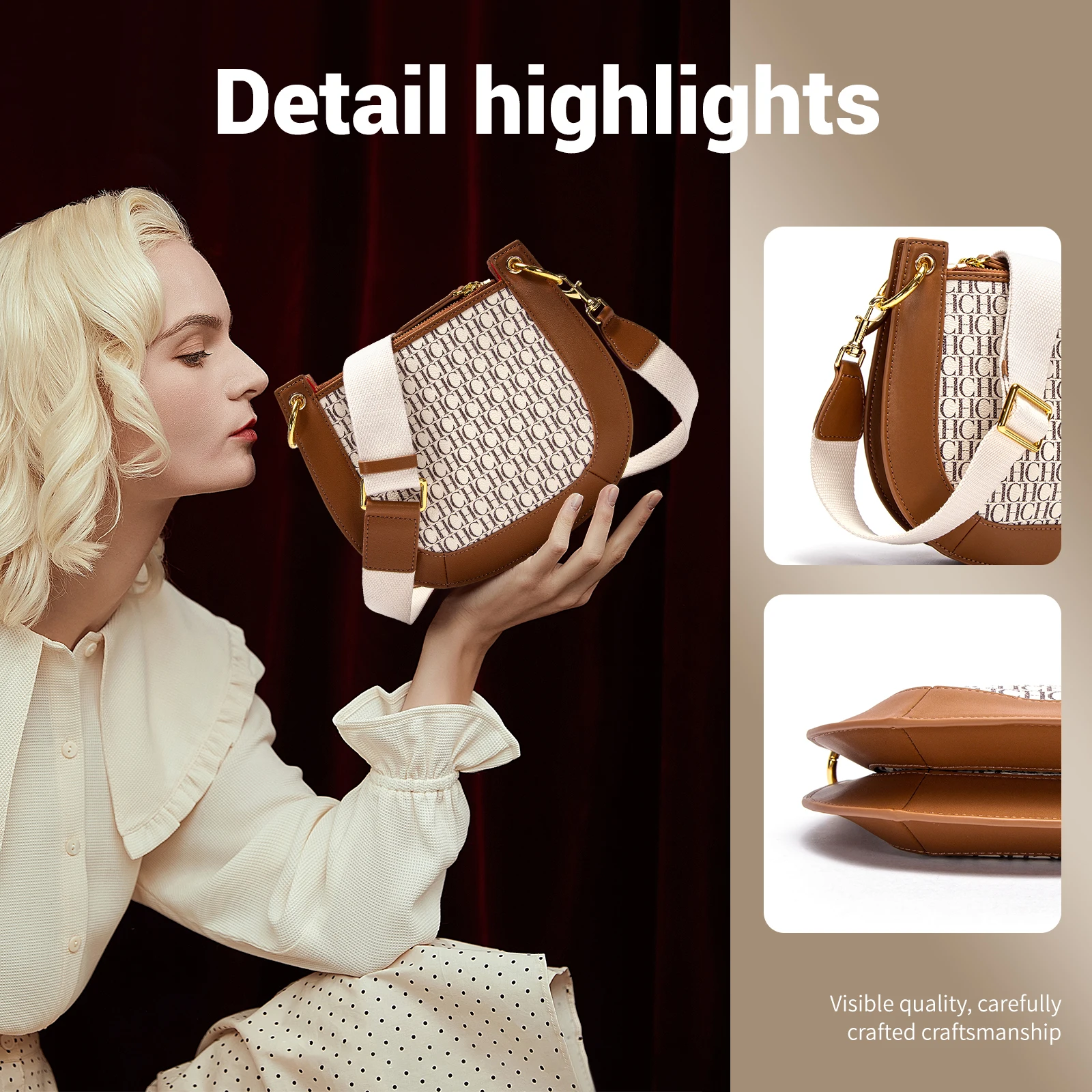 

Модная простая женская сумка через плечо в стиле ретро, новинка 2024, сумка через плечо с украшением в виде букв, пригородная офисная женская сумка на плечо