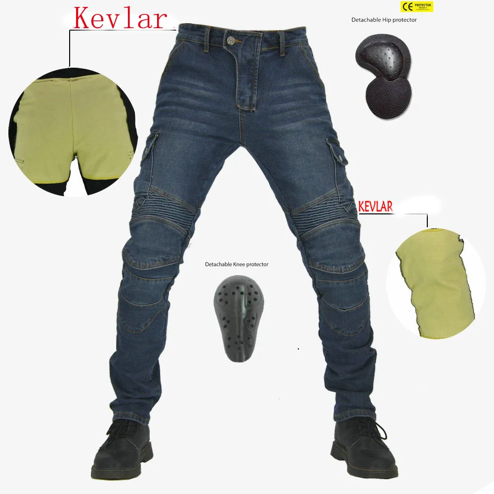 

B06 motorcycle riding jeans models anti-fall motorcycle men and women pants velvet wear-resistant cycling pants trousers