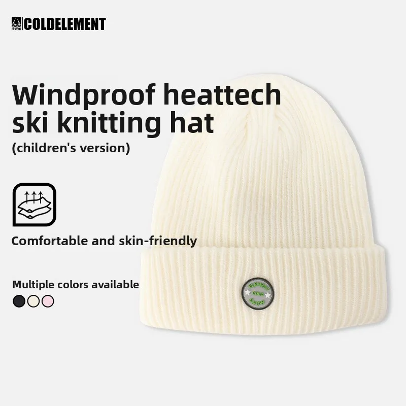 Nuovi berretti lavorati a maglia da sci per bambini autunno e inverno caldi berretti da ago e filo per uomo e ragazza all'aperto filo per bambini alla moda