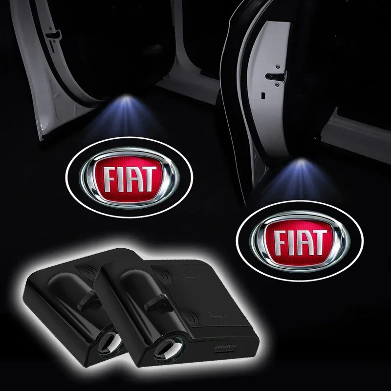 1/2 قطعة LED باب السيارة جهاز عرض عالمي عالي الوضوح أضواء ترحيب لشركة فيات 500 بونتو 124 125 500 برافو ستيلو باندا أبارث #1