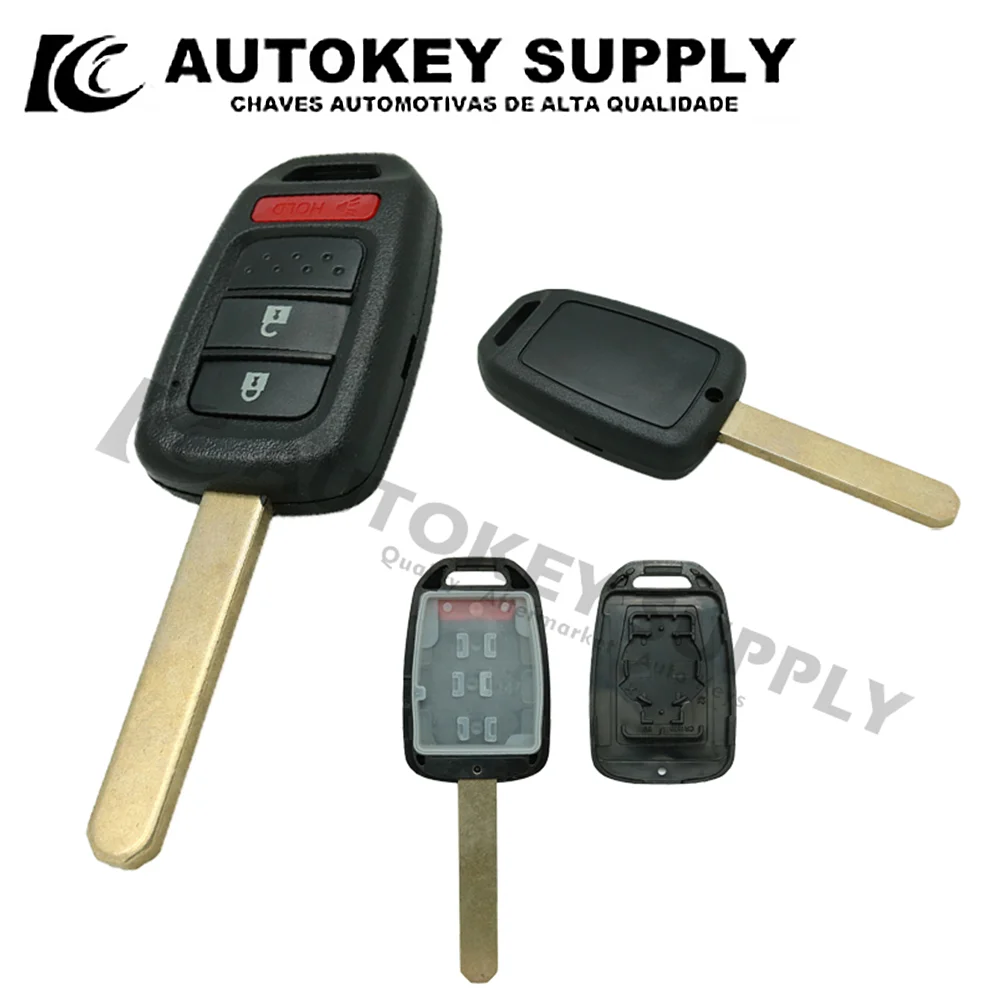 

Autokeysupply AKHDS220 2+1 Remote Key Buttons Shell For Honda