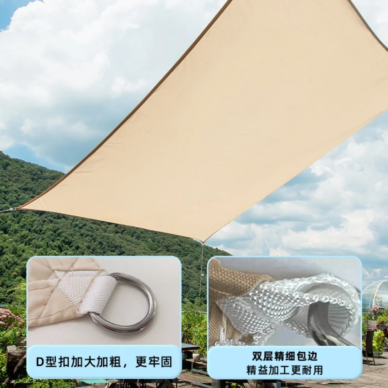 Great New Premium Sturdy Waterproof UV Protection Outdoor Sun Shade Cloth Canopy, Lightweight Durable Rainproof Tarp for Garden