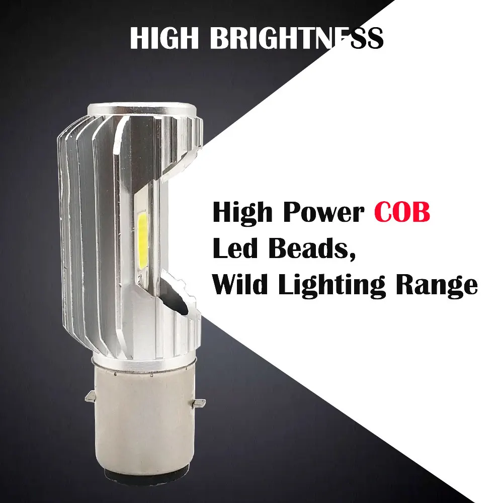 H4 H6 BA20D Led Motorcycle Headlight Bulbs COB Led 1500LM Hi Lo Lamp Scooter Moto ATV Accessories Fog Lights 12V