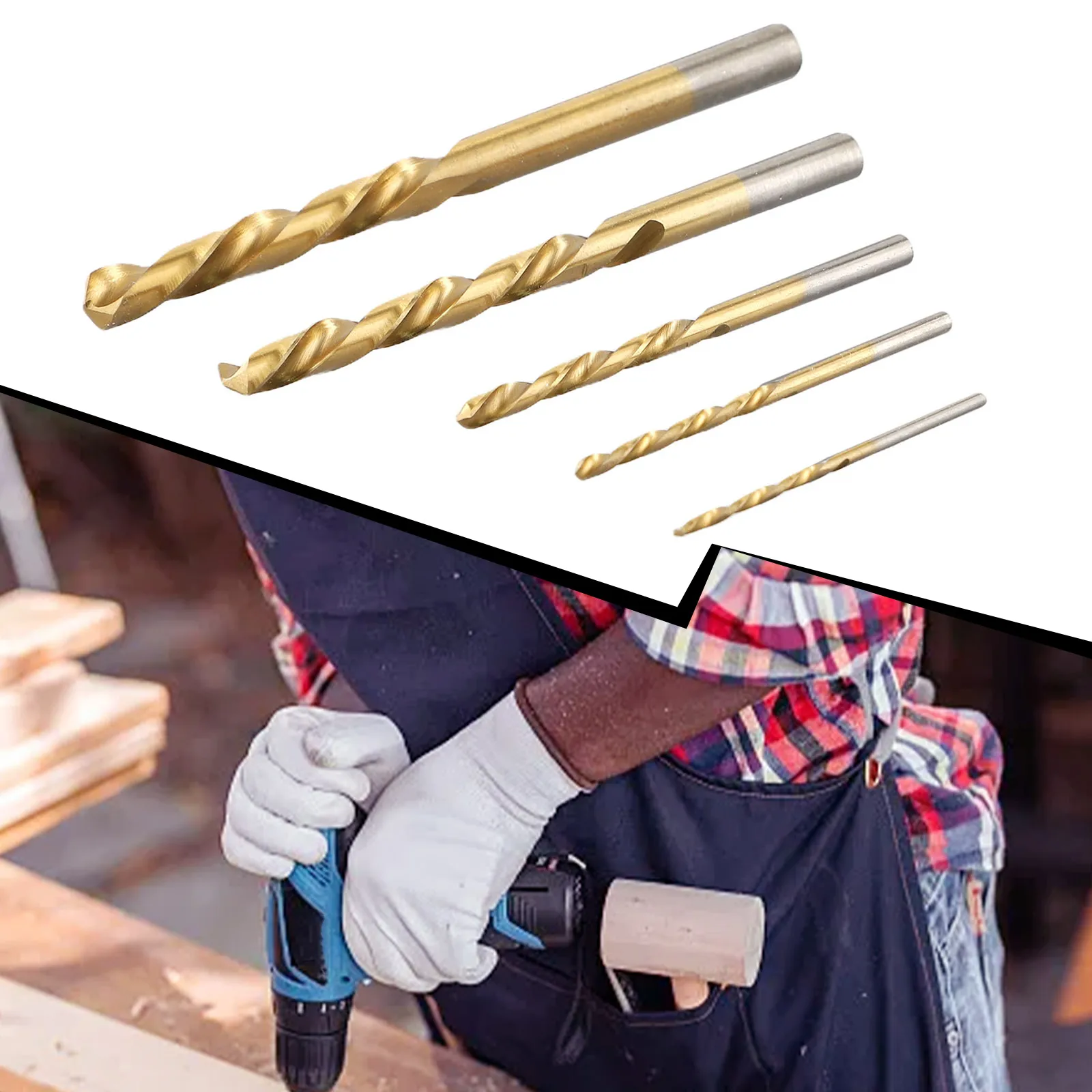 Left Hand Drill Bit For Drilling/reversal HSS Screw Bolt Remover Convenient 3.2/4.8/6.4/8.08.7mm 5 Pieces/set Accessories