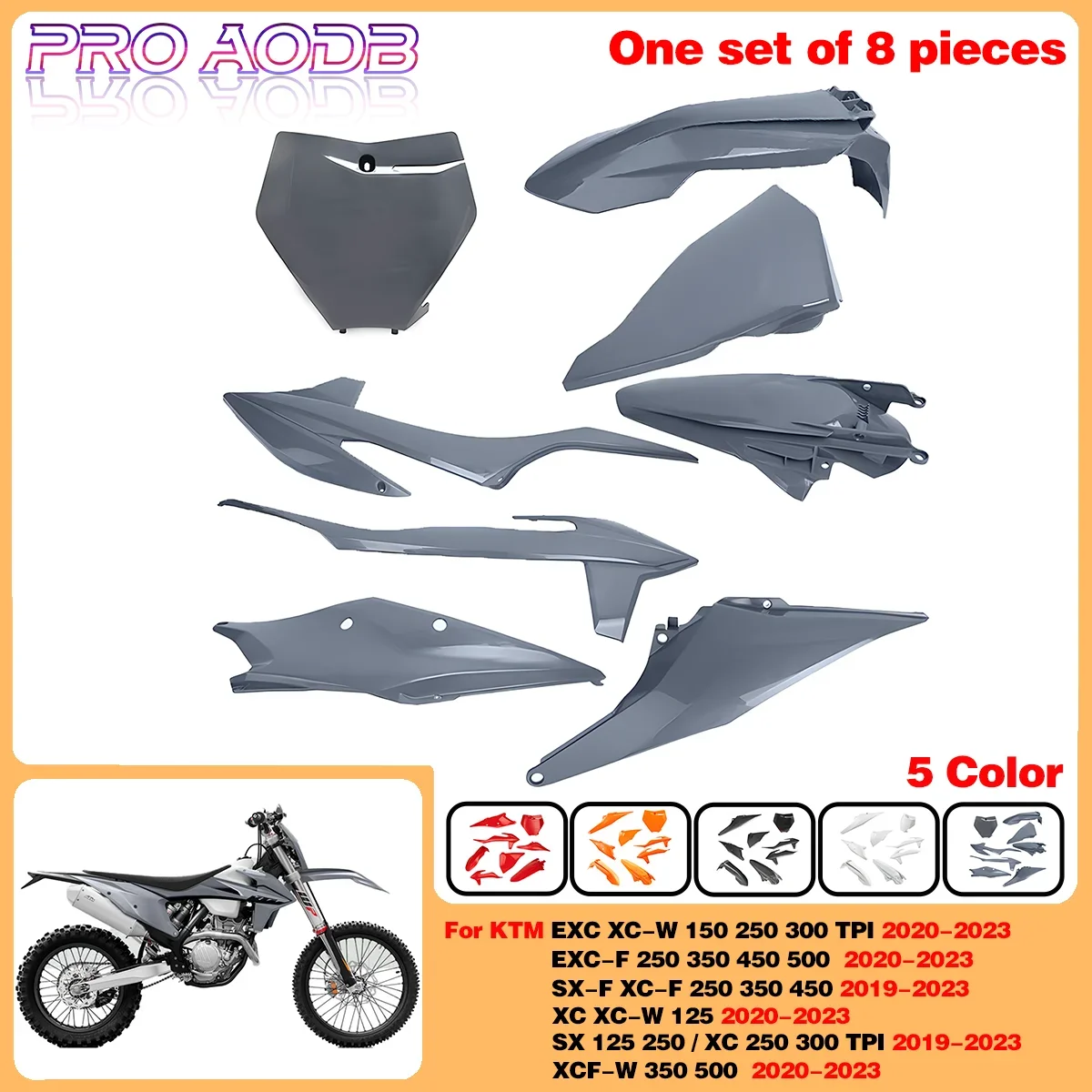 For KTM EXC XCW EXCF XC SX XCFW TPI 2020-2023 Endurance dirt bike Accessories vehicle plastic protection plate SXF XCF 2019-2023