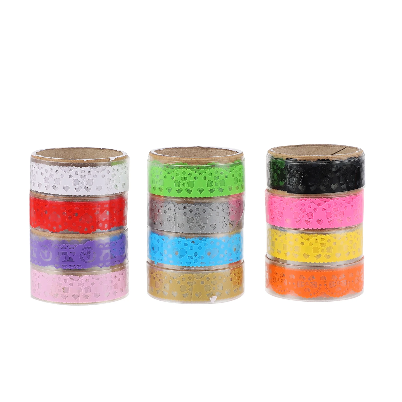 

12pcs Album Tape Self Adhesive Photo Album Tape Scrapbooking DIY Lace Hollow Out Decoration Accessories Handbook