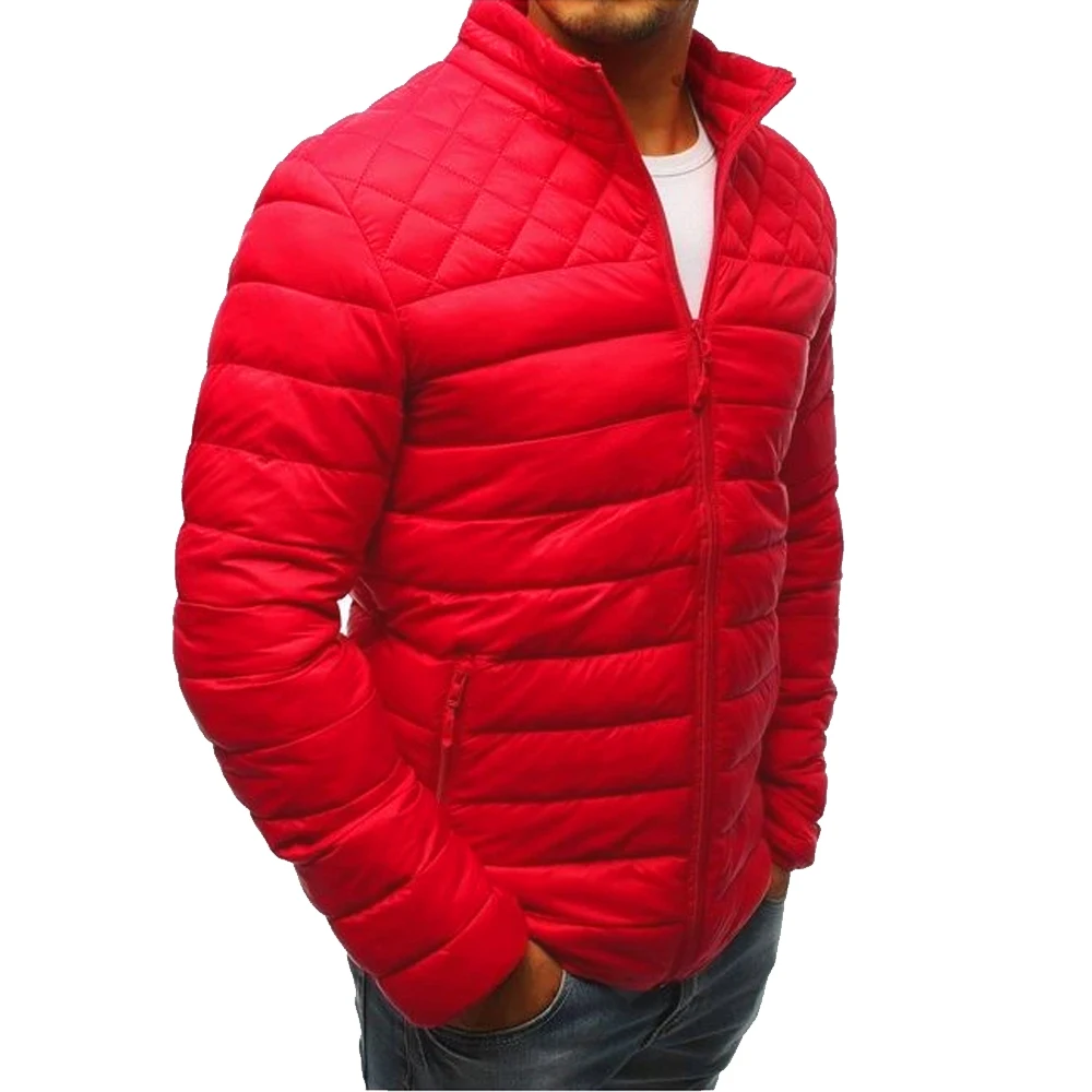 High Quality Men Down Jacket Winter Thick Warm Coats Solid Color Fashion Casual Zip Up Jackets Lightweight Male Thermal Clothing