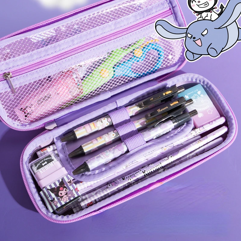 Hello Kitty Kuromi My Melody Cinnamoroll Sanrio Stationery Box 3D Pencil Case Capacity Pen Bag for Children School Students