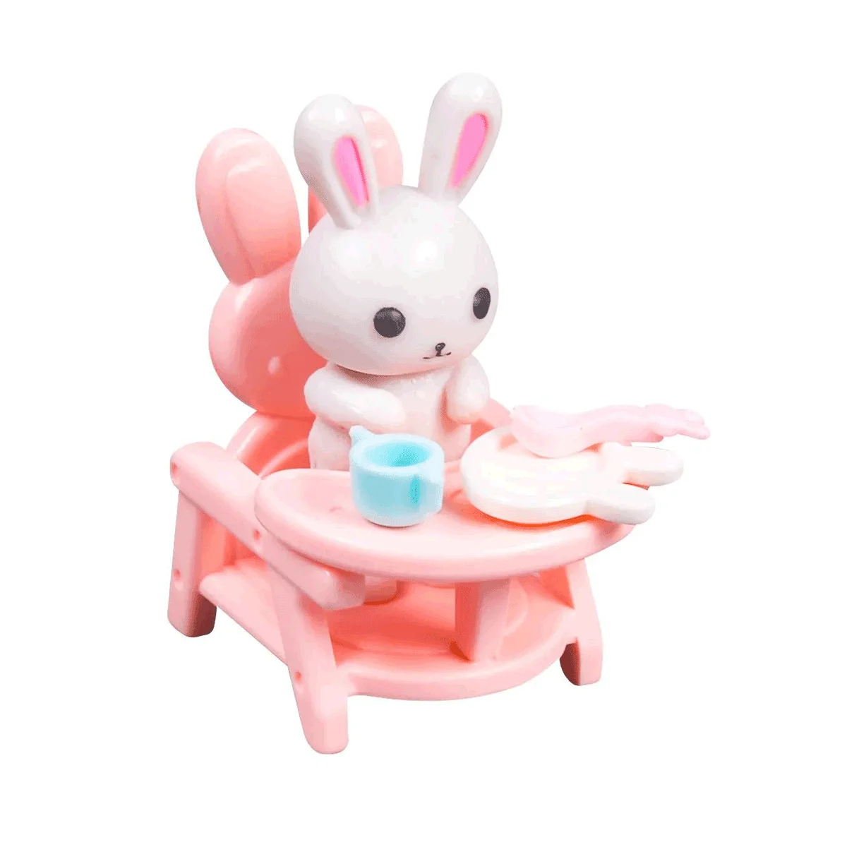 Poppenhuismeubilair Kinderwagen Mini poppenhuis Meubelaccessoires Set Miniatuur Konijn Familiemeubilair Speelhuis Speelgoed