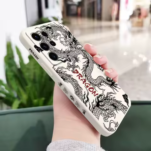 Devil Dragon Phone Case For Samsung Galaxy S25 S24 S23 S22 S21 S20 S10 S10E Ultra Plus FE Note 20 Ultra Plus Cover