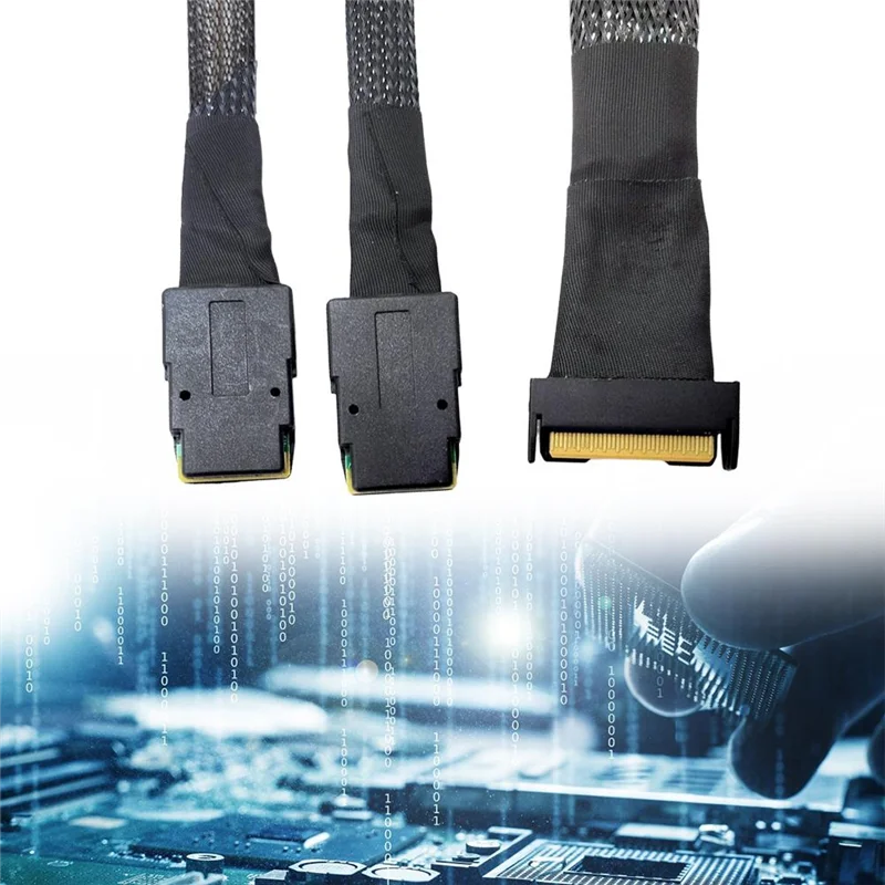 

Mclo X8 MCIO 8I(74P) к двойному кабелю SFF-8087 Кабель-адаптер сервера PCIE5.0 Соединительный кабель Адаптер сервера Серверный кабель