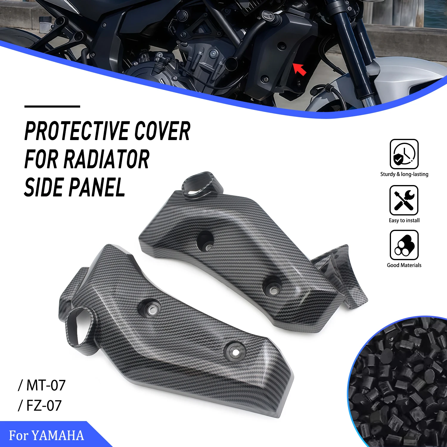 

Side Panel Cover Of Water tank Cover Fairing Kit For Yamaha MT07 FZ-07 MT-07 mt07 2025 2026 Motorcycle Parts