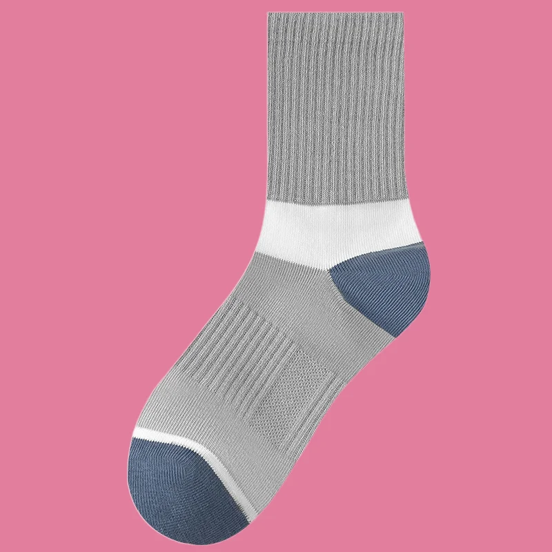 Chaussettes mi-tube rayées pour hommes, absorbant la sueur, dépistolet ant, résistant à l'usure, chaussettes de sport ChimStudent, 2024, nouveau, 5/10 paires