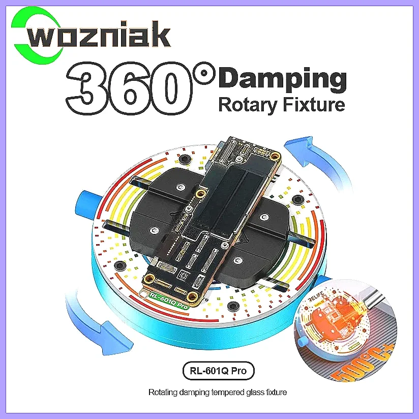 Relife RL-601Q Pro 360° Rotating Heat-insulating Glass Fixture for Phone PCB Chip Repair Tool