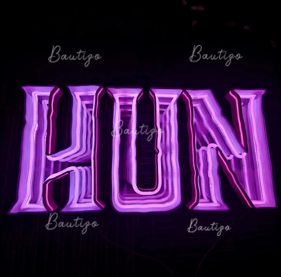 

Custom Led Logo Sign Letters Light Illumination 3d Infinity Mirror Board Channel Abyss Letters Advertising HUN LED Business Sign