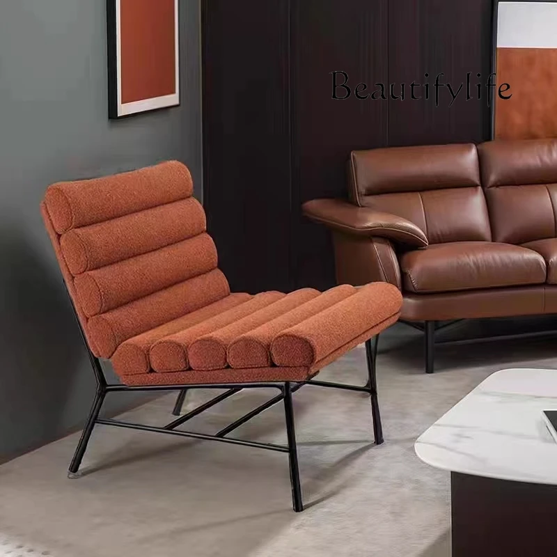 

Living room wrought iron sofa chair modern simple home leisure single designer comfortable and fashionable