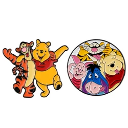 Winnie The Pooh Animated Movie Enamel Pins Cool Character Brooch Clothing Backpack Lapel Badge Fashion Jewelry Accessories Gifts