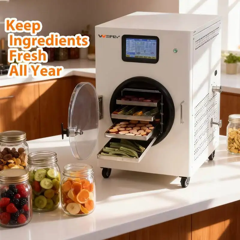 Mini Lyophilizer Hine Vacuum Pet Food Vegetable Fruit Dryer Weight Loss Freeze Dried Candy Powder