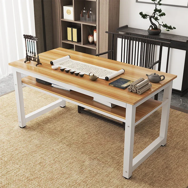 Simple Double-Layer Computer Desk Study Training Calligraphy and Painting