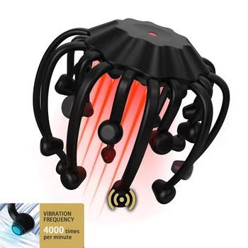 Electric Head Massager Head Scratcher Bluetooth Music Vibration Octopus Scalp Massage For…