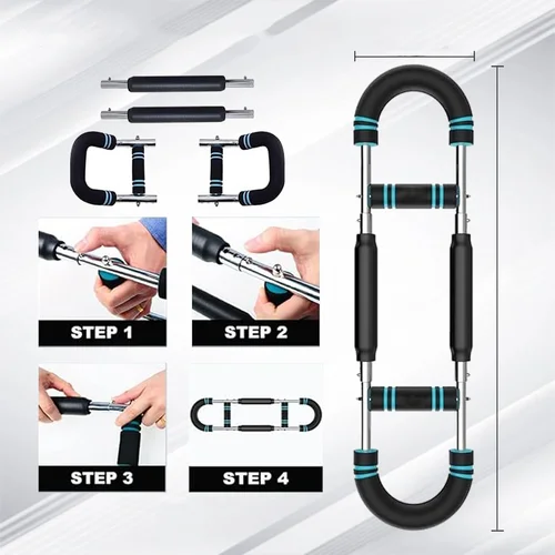 Imagen 2 del producto Expansor de pecho desmontable de resistencia de entrenador de brazo ajustable para entrenamiento de fuerza de gimnasio en casa