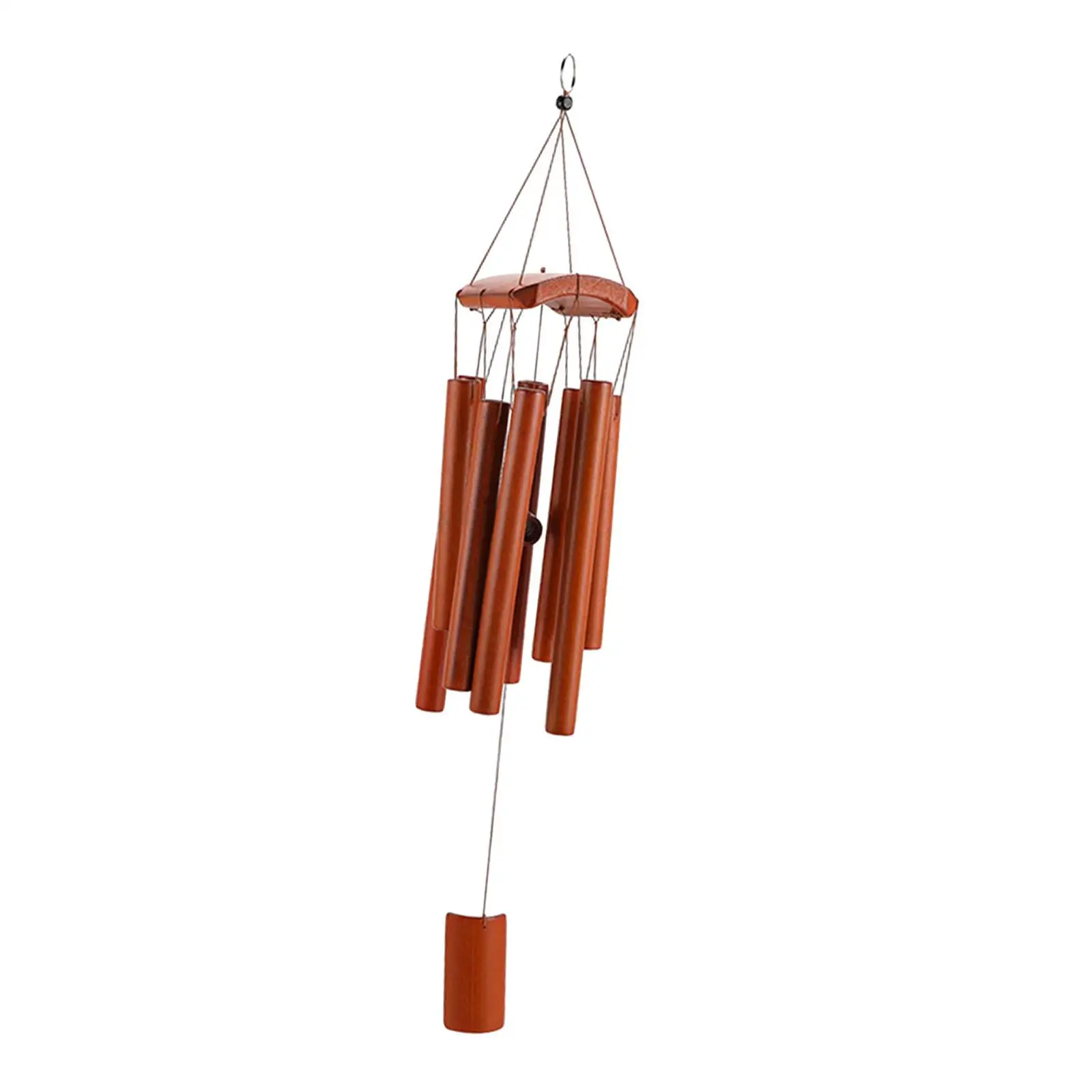Wooden Wind Chime Crafts Music Bamboo Chime for Balcony Home Decor Indoor