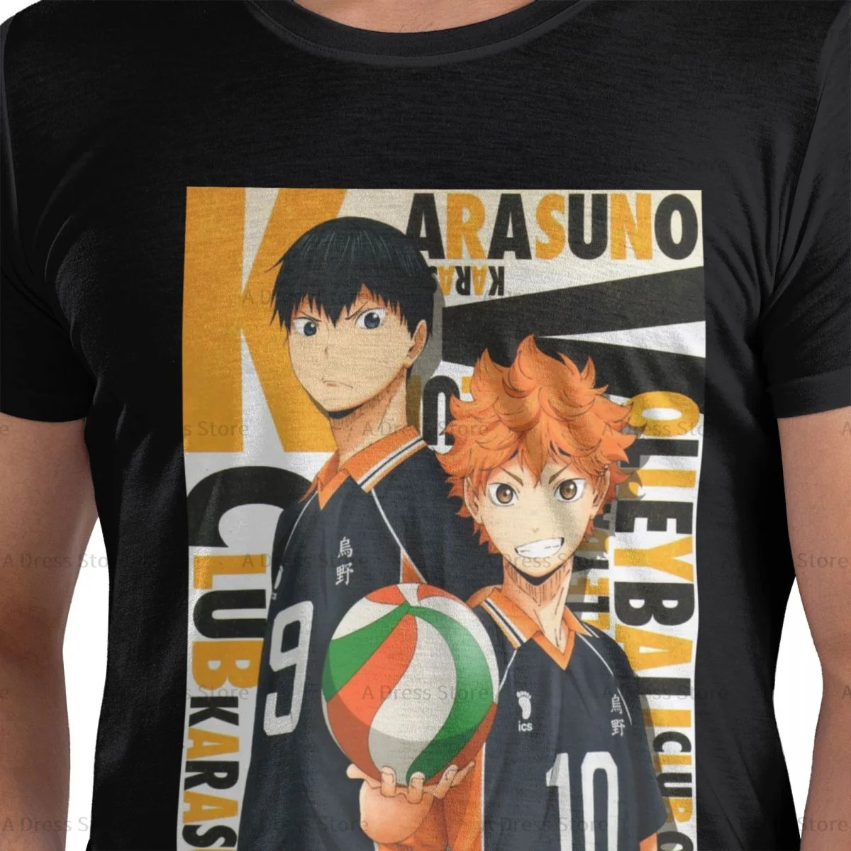 Haikyuu Volleyball Kuroo Tetsurou Kozume Kenma Anime Men's round neck T-shirt,Modern,Oversized print Tee Shirt