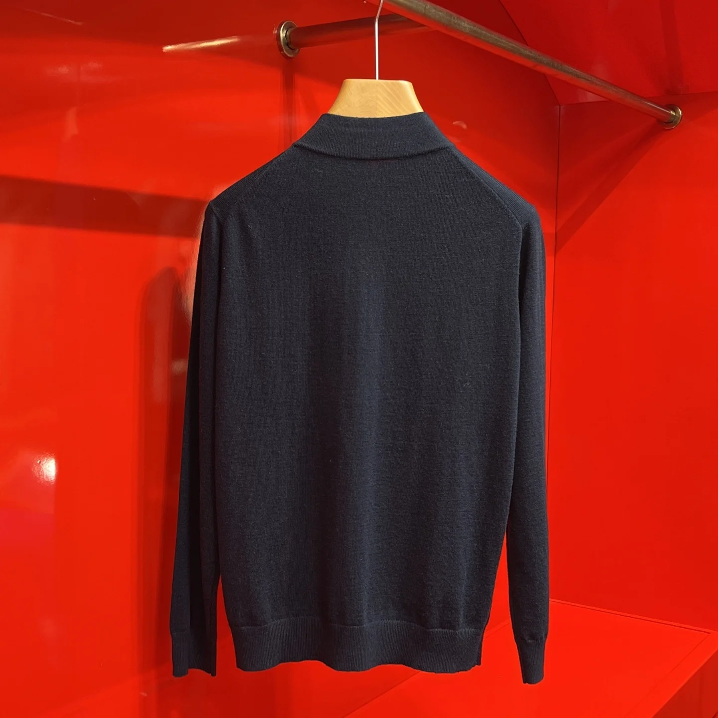 Italy LP men's clothing 25 early autumn new fashion solid color stand-up neck knitted sweater men's casual wool cardigan jacket