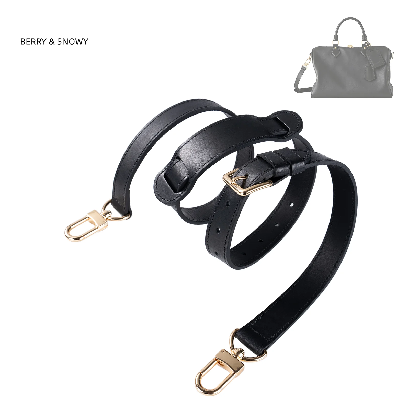 

Berry&Snowy Genuine Leather Crossbody Strap Replacement for Keepall Speedy Bag Vachetta Shoulder Straps Luxury Accessories