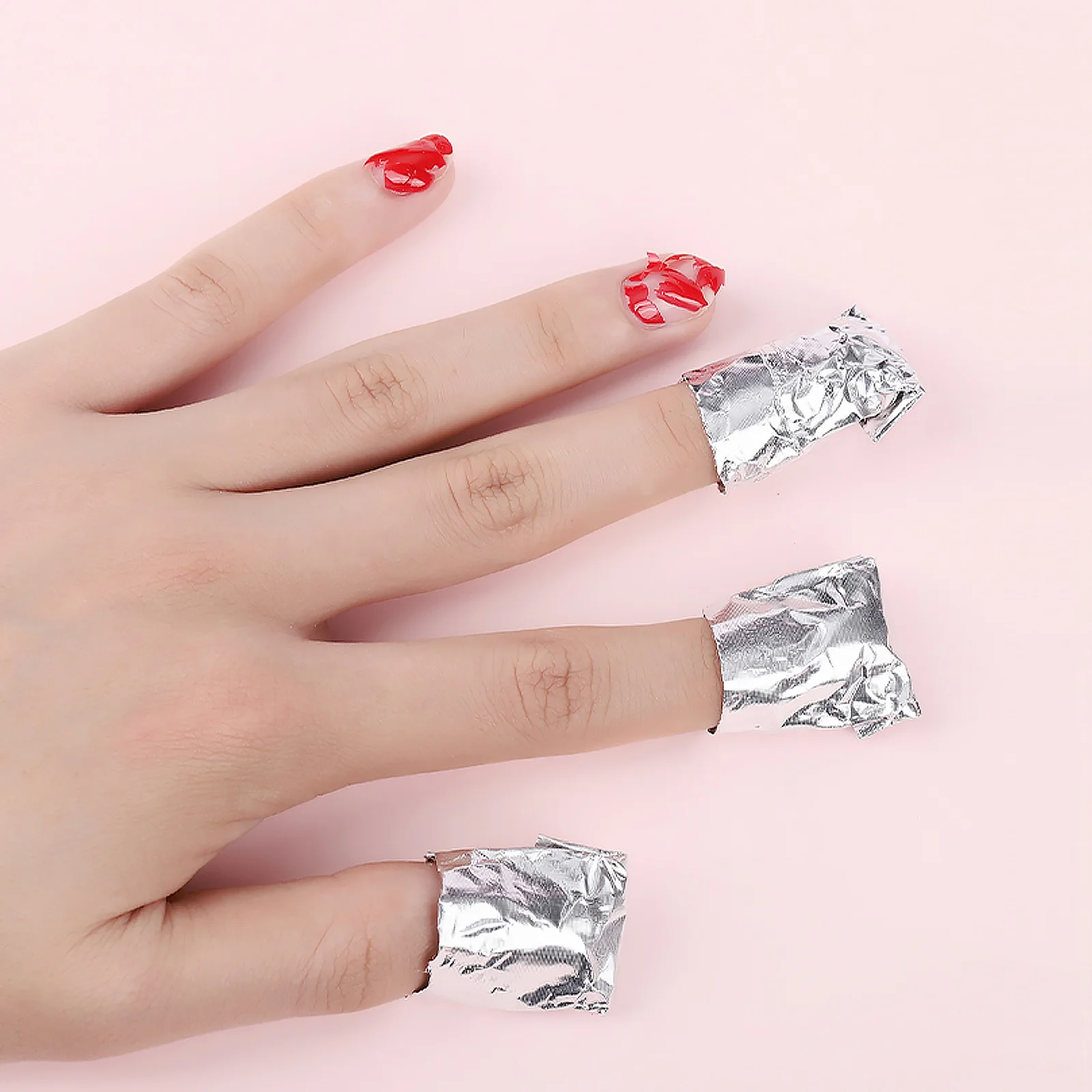 500 pièces/feuille dissolvant d'ongles enveloppes tampons de vernis Gel tremper aluminium retrait manucure