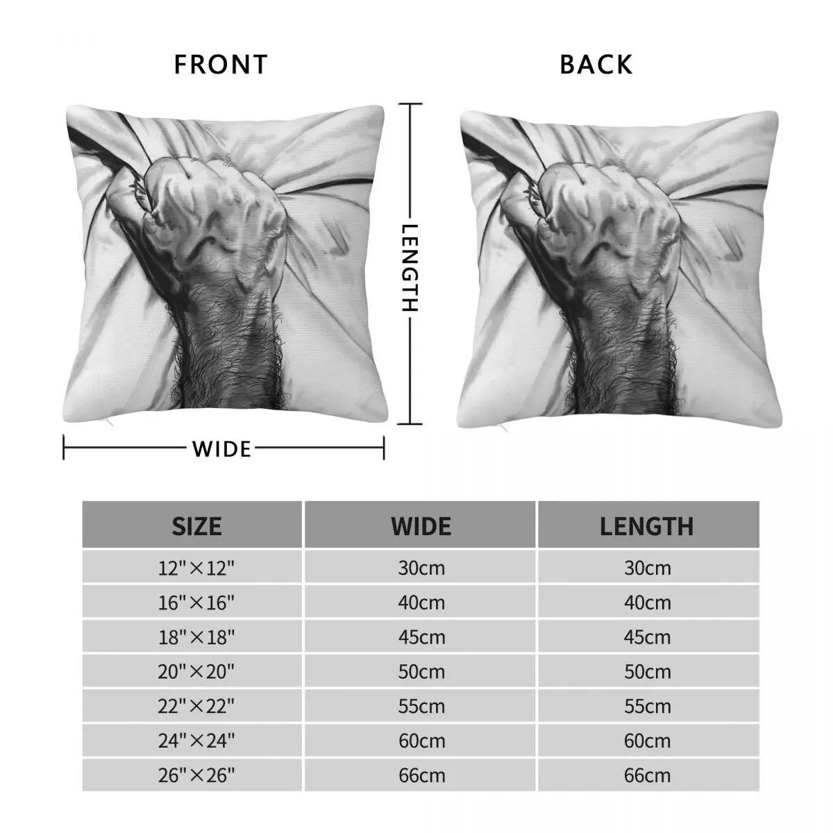 Gay Interest Grasp Square Pillowcase Polyester Linen Velvet Creative Zip Decor Throw Pillow Case Sofa Seater Cushion Cover