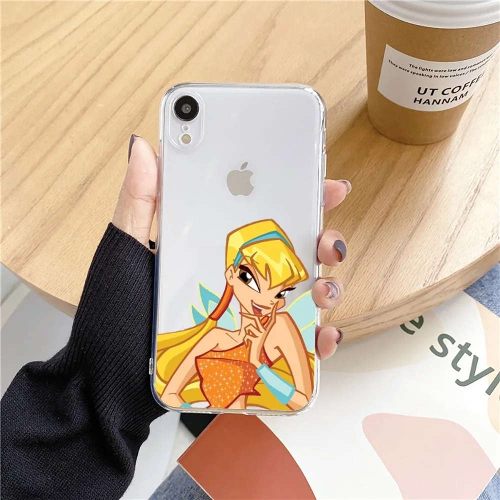 Girl W-Winx Clubs Phone Case For Iphone 15 11 13 14 Pro Max 7 8 Plus X Xr Xs Max Se2020 12mini Transparent Cover