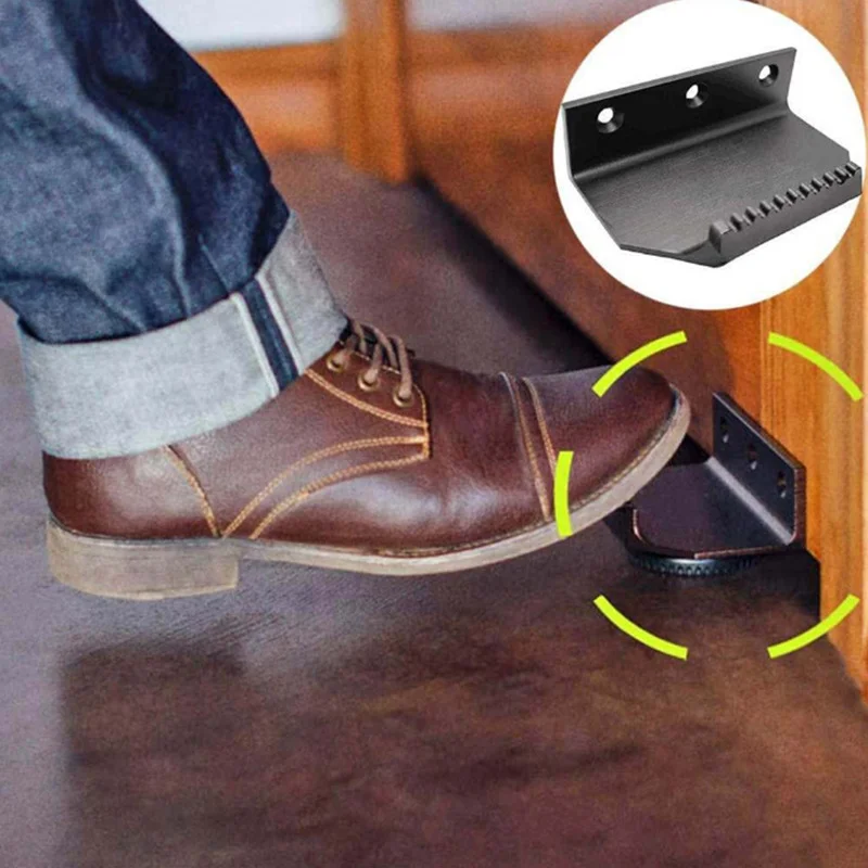 

1pcs Door Opener Metal Foot Pedal Handle Anti-virus Contact-free Touch Door Pull Opener for Hospital Office Home Gate Hardware