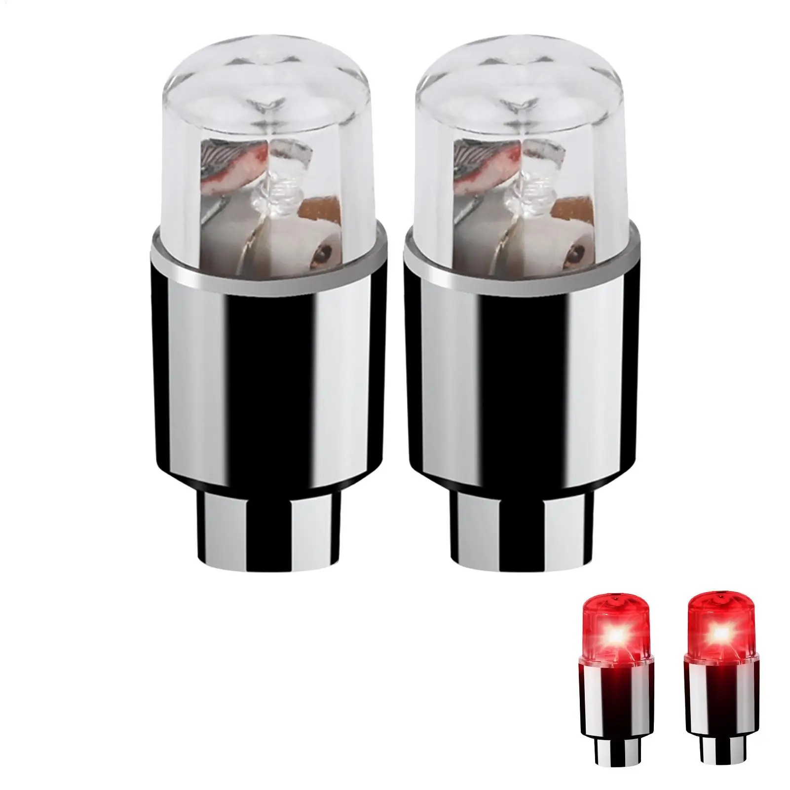 2Pcs Car Wheel LED Lights Colorful Tire Valve Stem Lights Waterproof Motion Sensor Lamp for Auto Car Bike Motorcycle Golf Cart