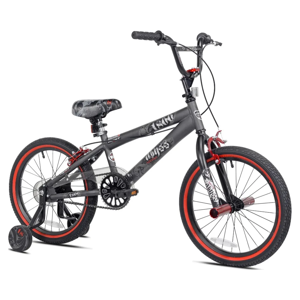 

2024 New 18 in. Abyss Boy's Freestyle BMX Bike, Charcoal Gray