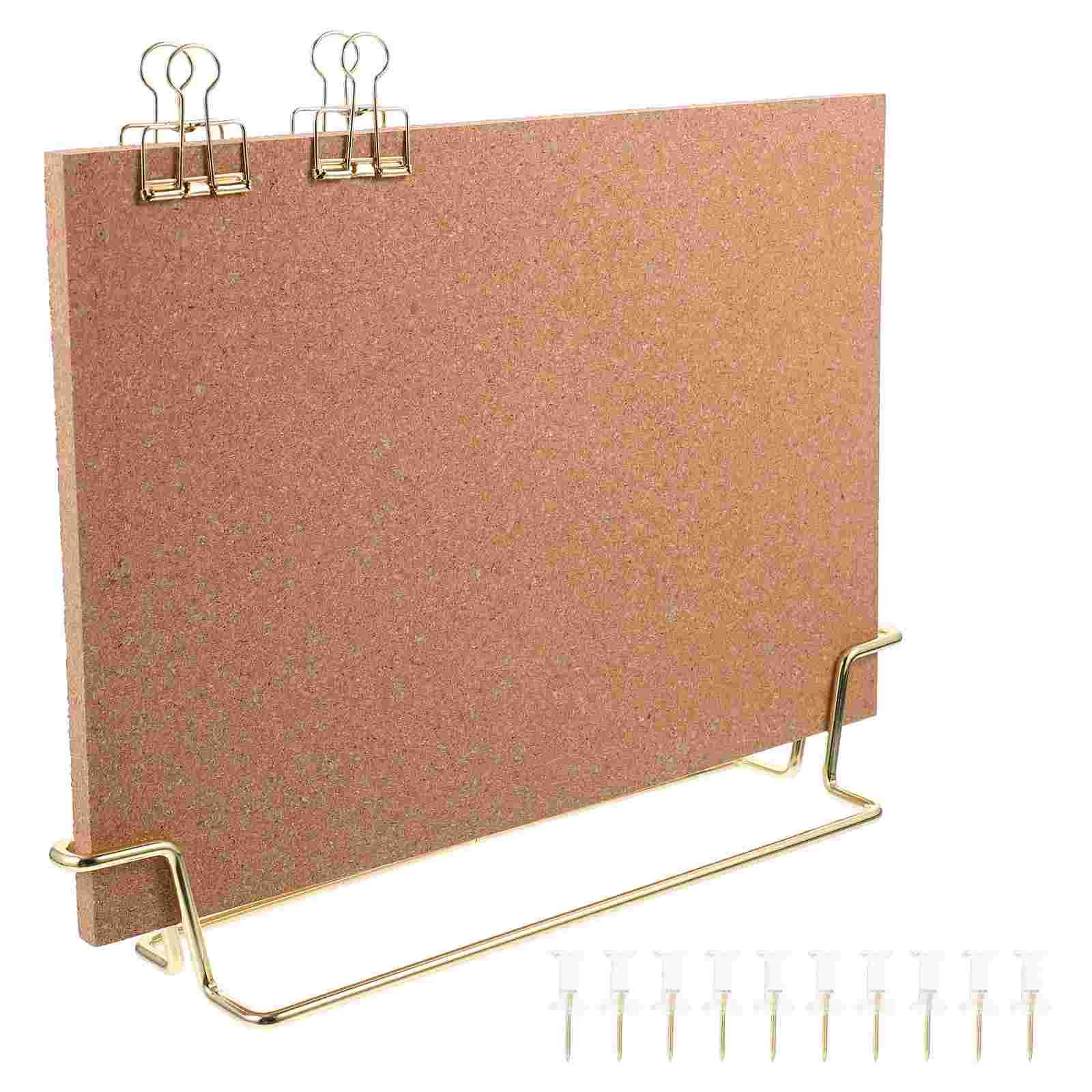 Bulletin Message Board Cork Office Note Photo Wall Display Bracket Presentation Metal Sign Holder