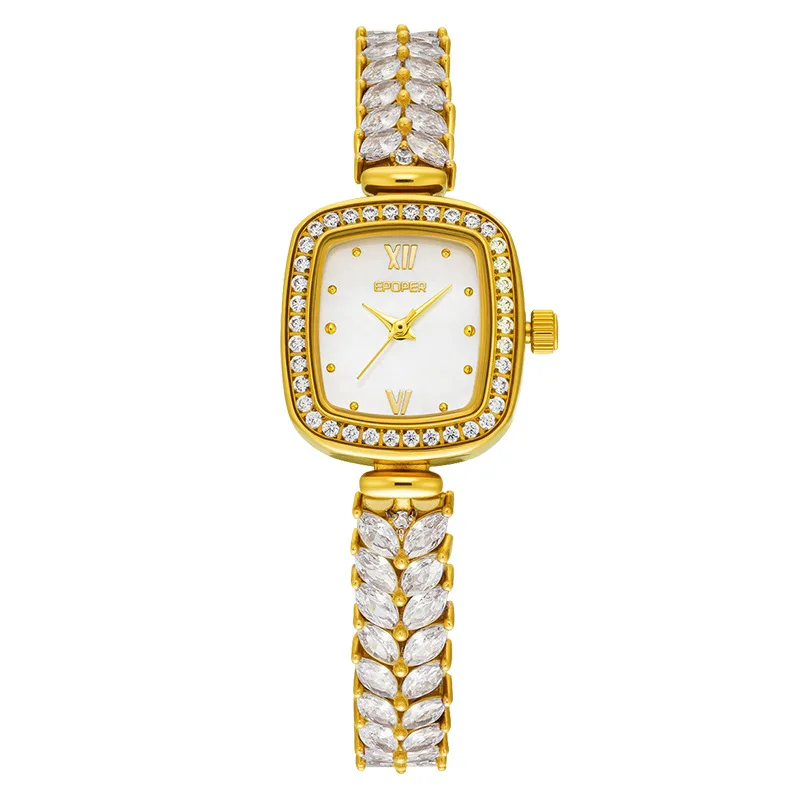 

Квадратные женские часы Водонепроницаемые универсальные модные трендовые кварцевые часы