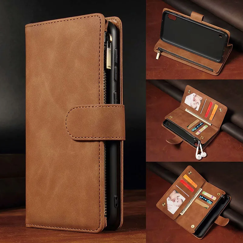 Luxury Leather Wallet For Sharp Aquos R2 / sh-03k / shv42 Case Magnetic Flip Wallet Card Stand Cover Mobile