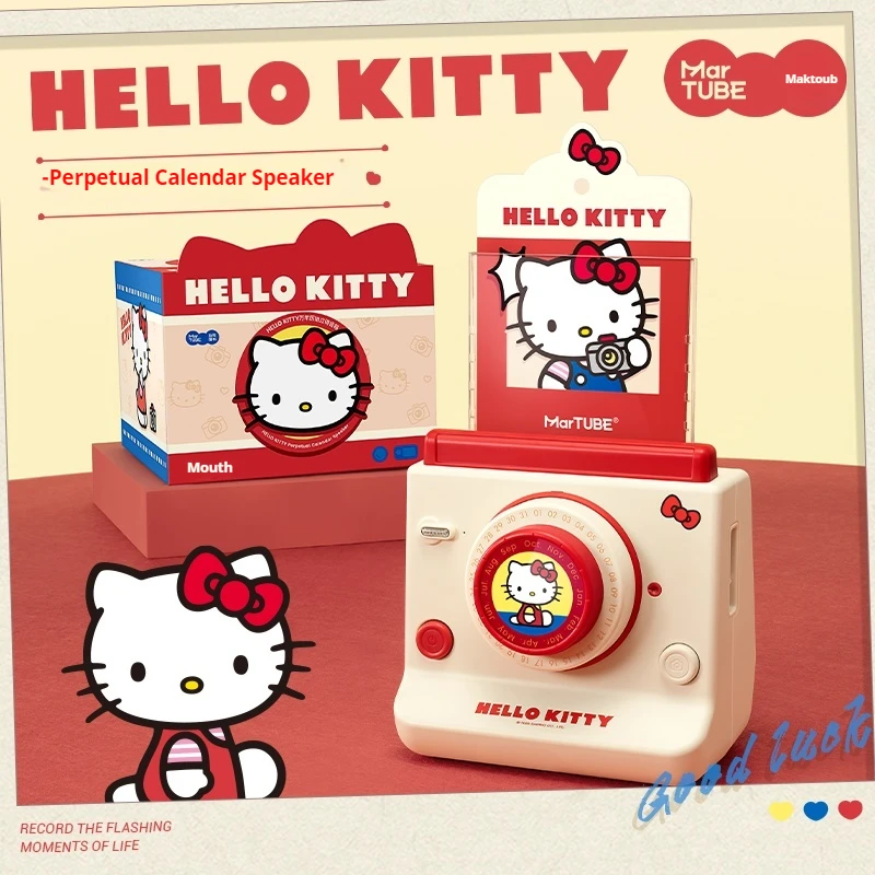 

New Sanrio Hellokitty Speaker Bluetooth Wireless Retro Portable Small High-Quality Outdoor Audio Figure Trend Ornaments Birthday