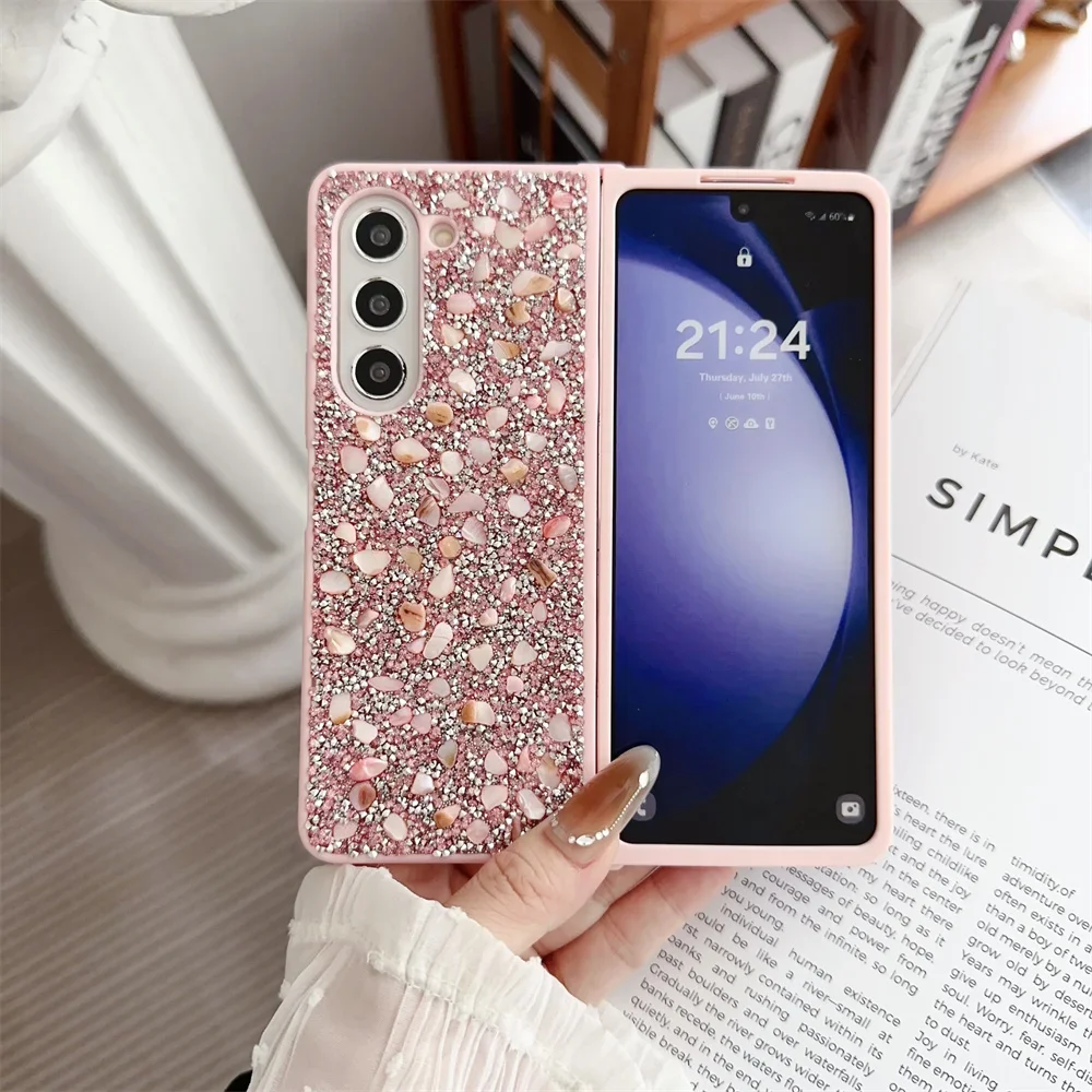 For Samsung Z Fold 7 6 Luxury Glitter Diamonds Case for Samsung Galaxy Z Flip 7 6 5 4 3 Flip6 Z Flip 7 Rhinestone Bling Cover