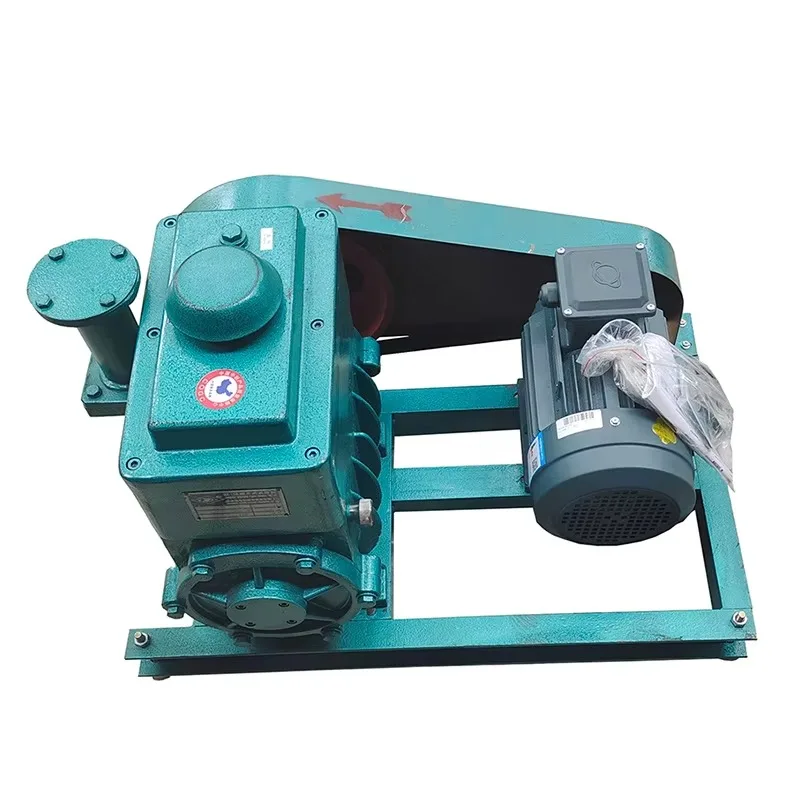 2X-70A Two-Stage Rotary Vane Vacuum Pump Electric Belt-Type Water-Cooled Industrial Refrigeration Equipment 6*10^-2 Pa