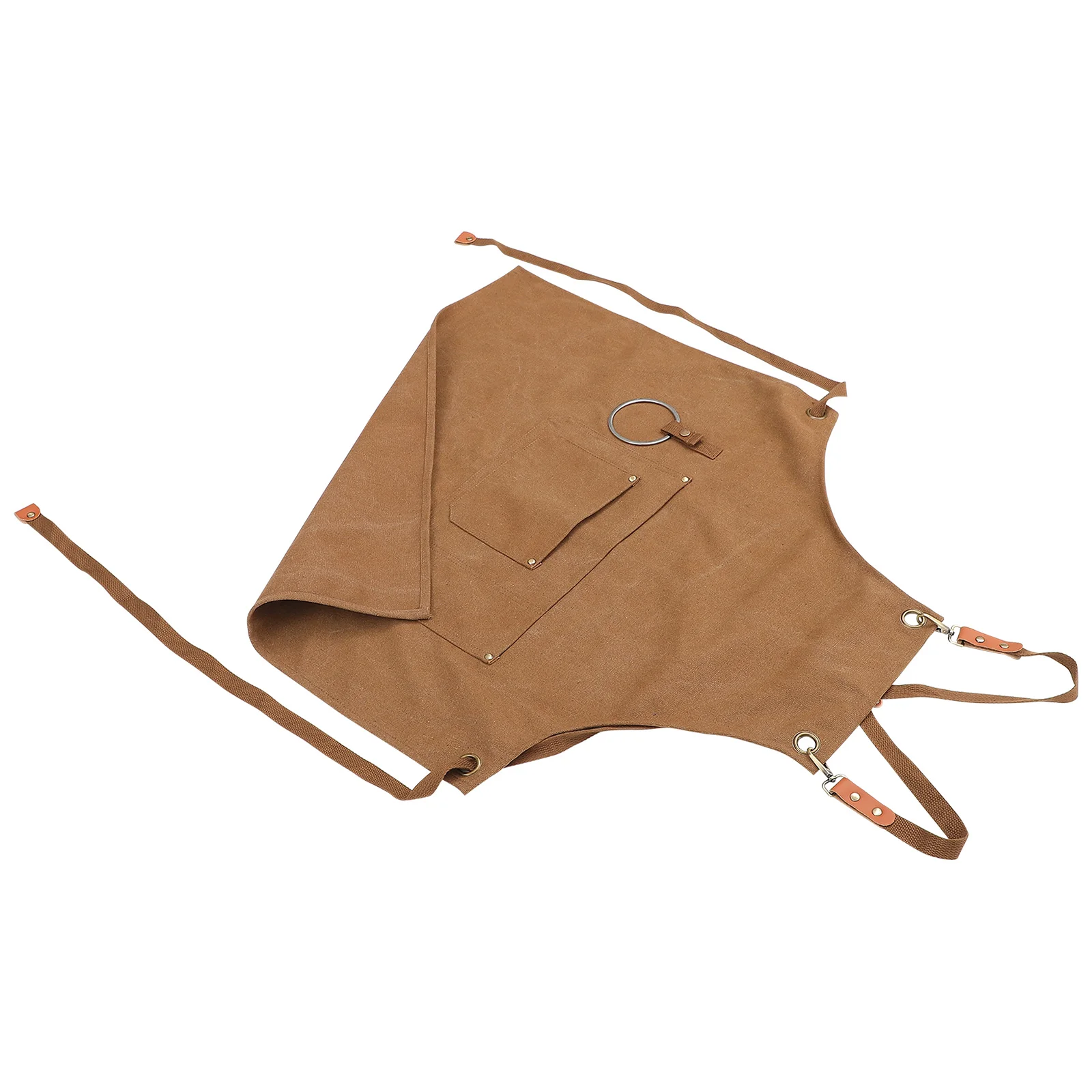 

Kitchen Work Apron Hair Stylist Canvas Women Men Cross Back Adjustable Pockets Barbecue Shop Home Studio Garden Practical