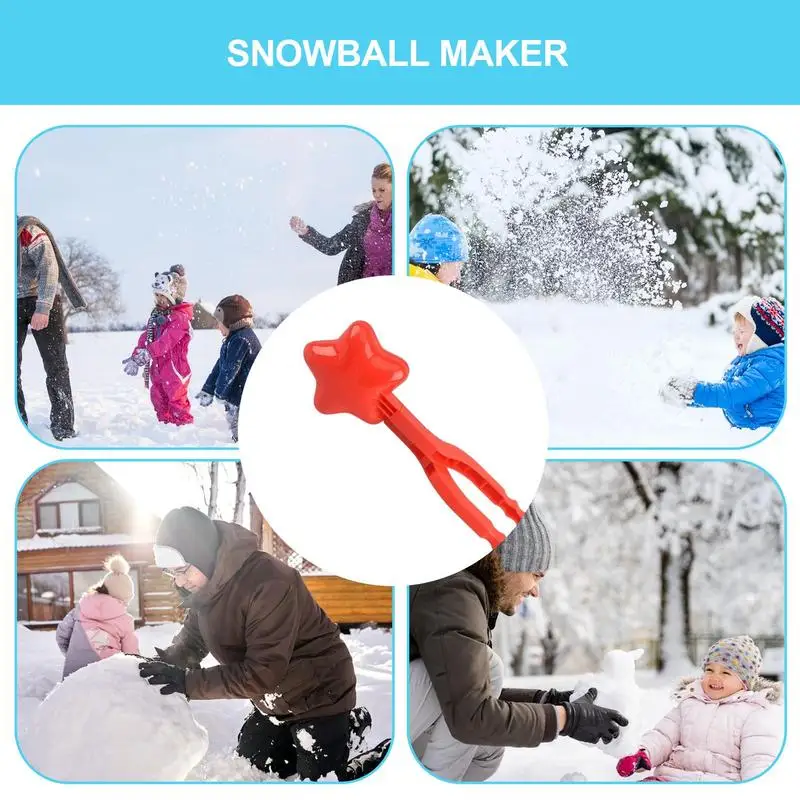 Máquina para hacer bolas de nieve con Clip en forma de estrella para niños, molde educativo para bolas de nieve, juguetes divertidos para actividades de invierno